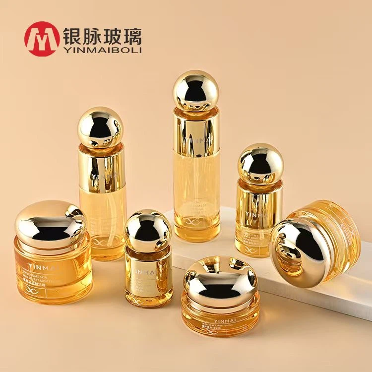 glass cosmetic bottle set 1